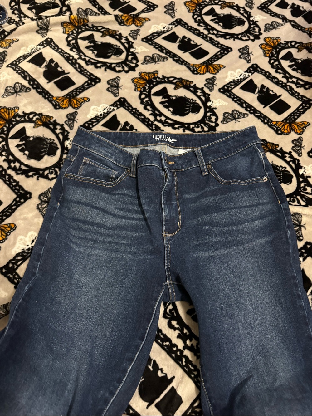 Time and Tru Dark Blue Straight Leg Jeans